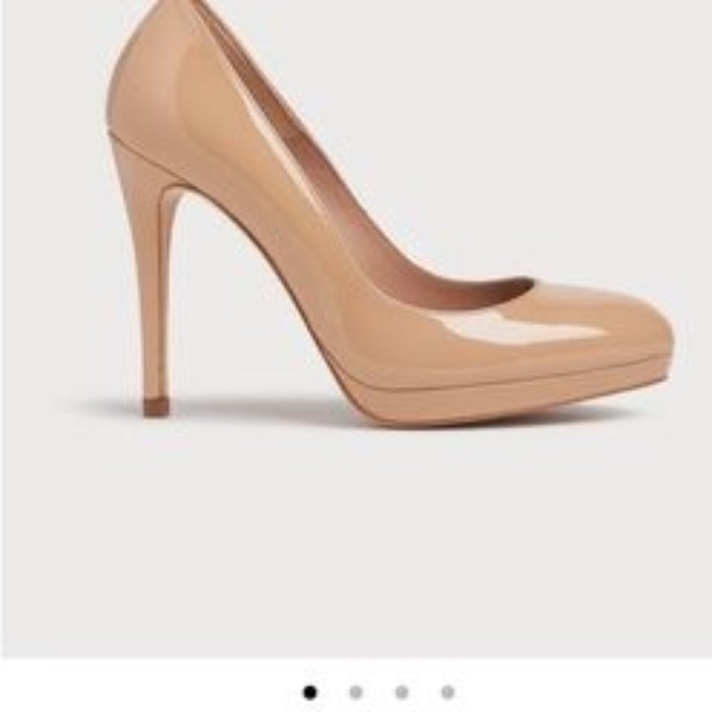 NEW L.K.Bennett Patent-Leather Nude Pamps